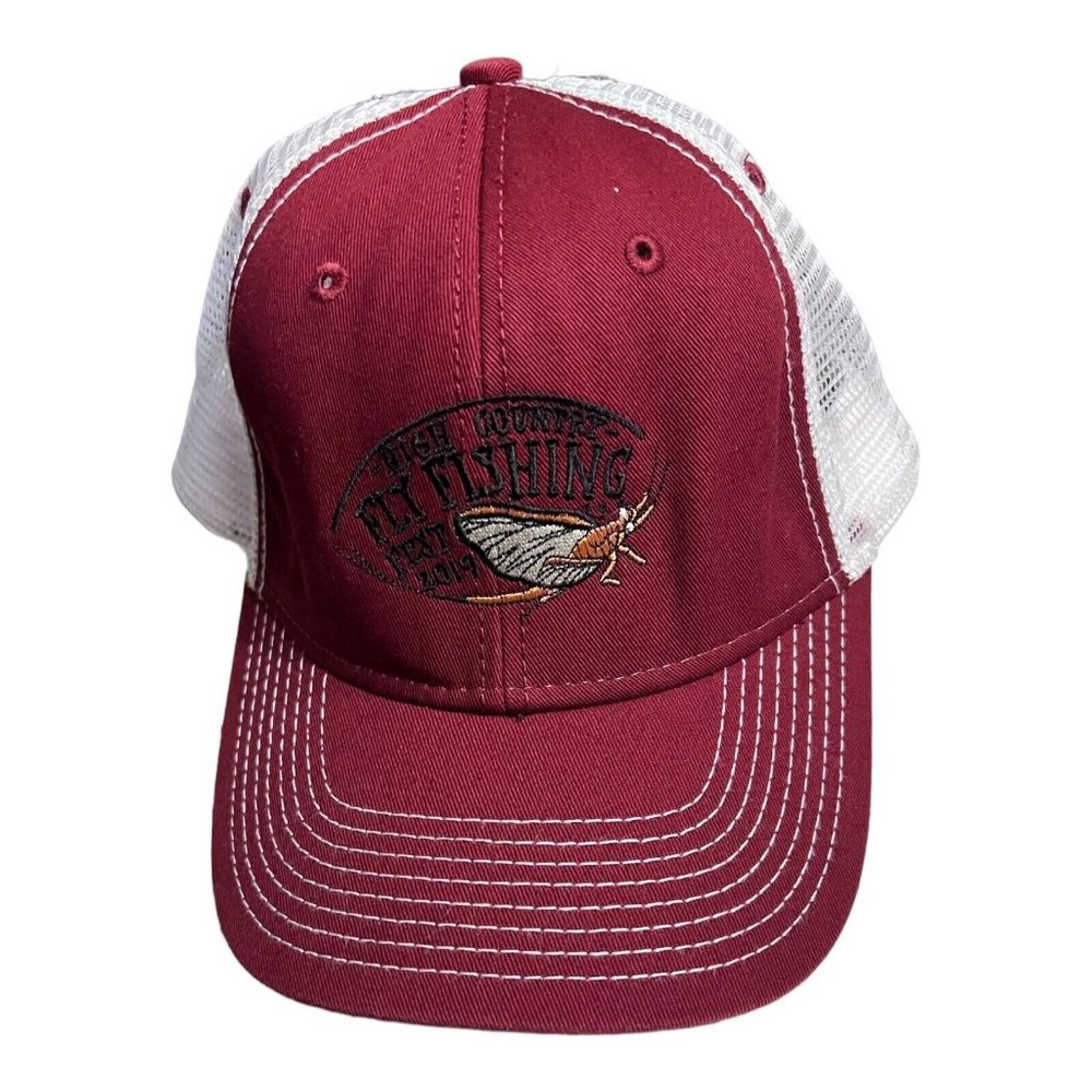 Ouray  Fly Fishing Hat Cap Snap Back Gray Patch Fish Adjustable